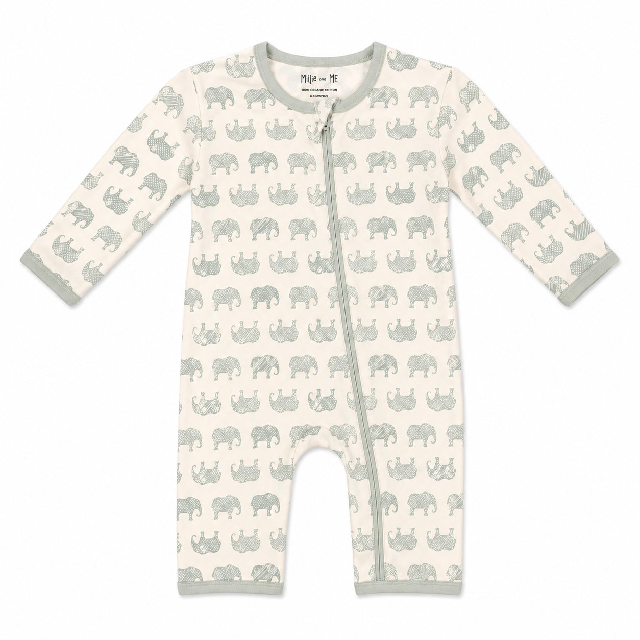 Zipped Romper - Elephant