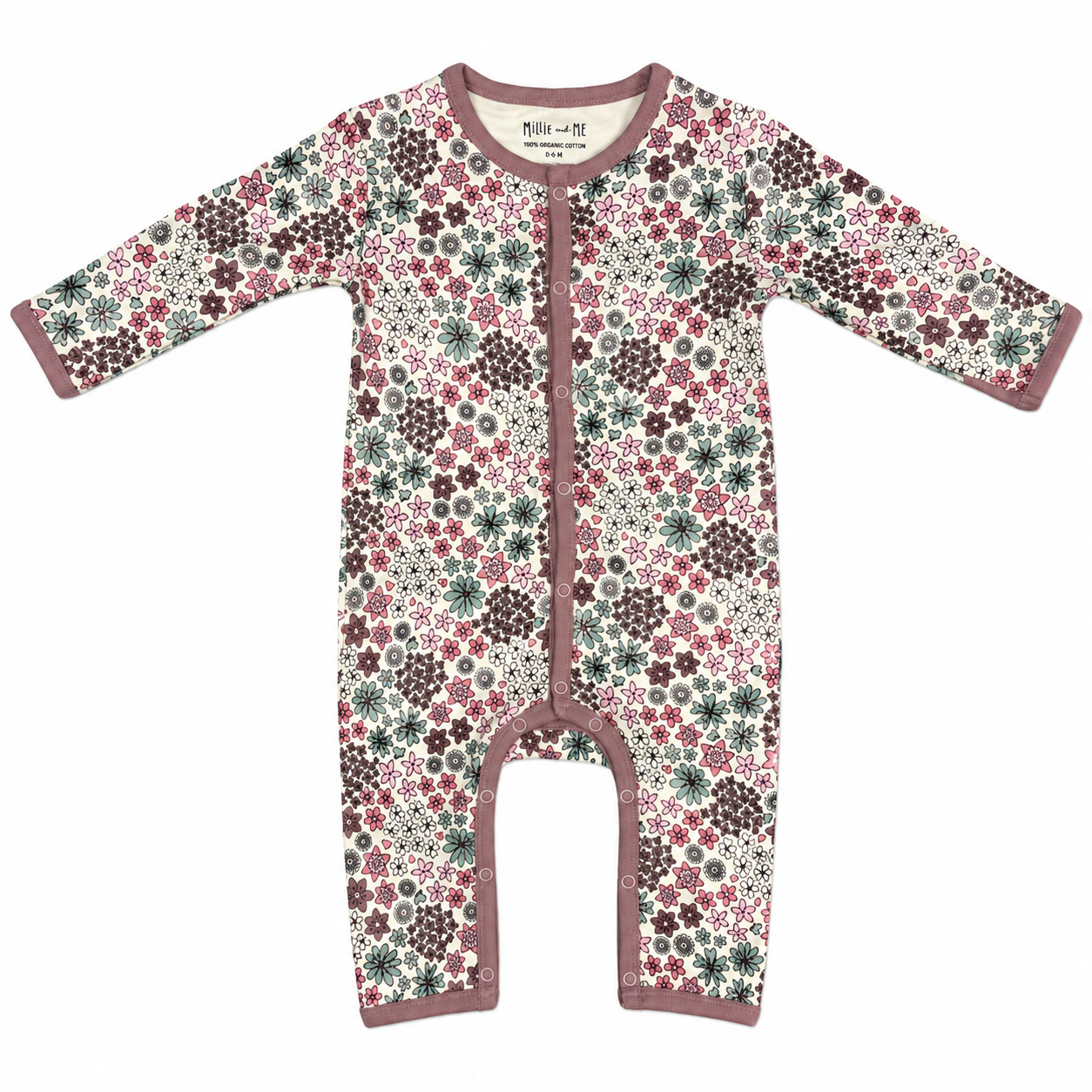 Romper - Ditsy Flowers Ash Rose