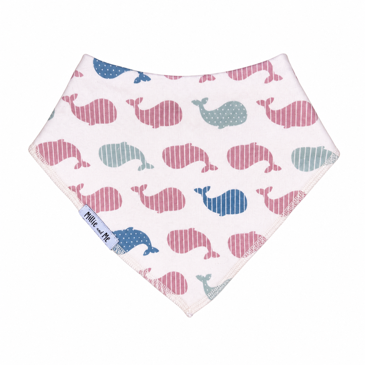 Bandana-Lätzchen – Walflecken & Streifen Aschrosa