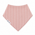 Bandana Bib - Vertical Stripe Ash Rose