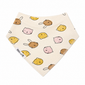 Bandana Bib - Bunny Face Dots Sandstone