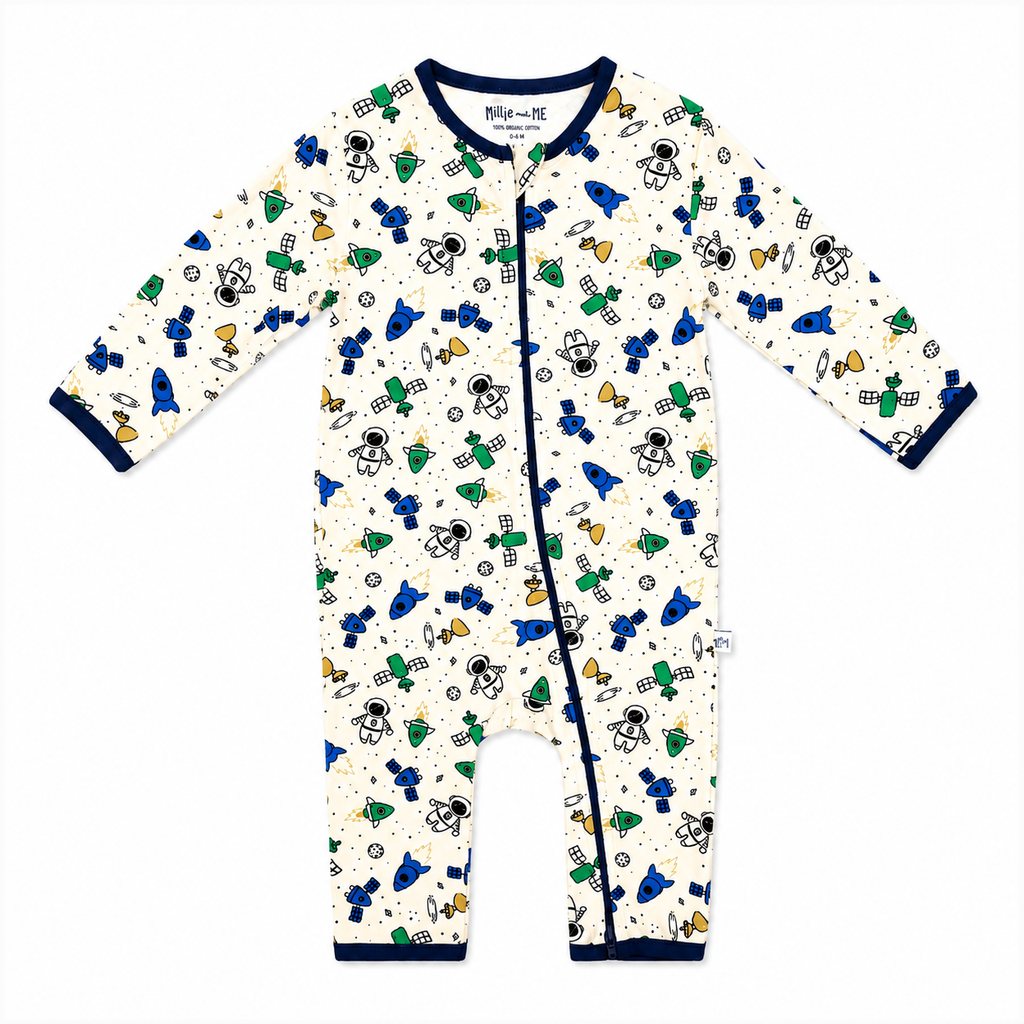 Zip Romper - Space Rockets