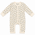 Organic cotton baby romper with delicate daisy flower print and long sleeves – Millie and Me babywear