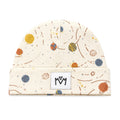 Organic cotton baby hat with colourful space and planet print – Millie and Me babywear